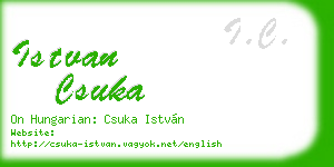 istvan csuka business card